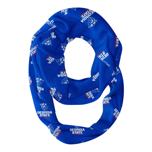 Georgia State Panthers Vive La Fete Repeat Logo Game Day Collegiate Women Light Weight Ultra Soft Infinity Scarf