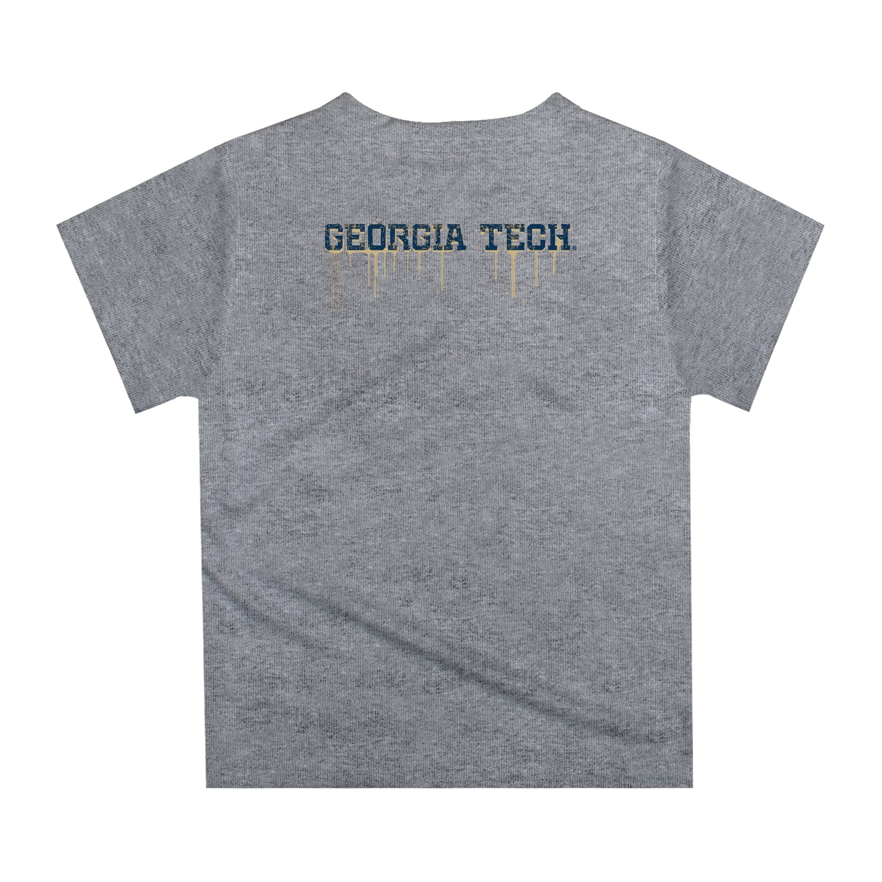 Georgia Tech Yellow Jackets Original Dripping Football Helmet Heather Gray T-Shirt by Vive La Fete