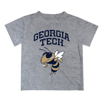 Georgia Tech Yellow Jackets Vive La Fete Boys Game Day V2 Heather Gray Short Sleeve Tee Shirt