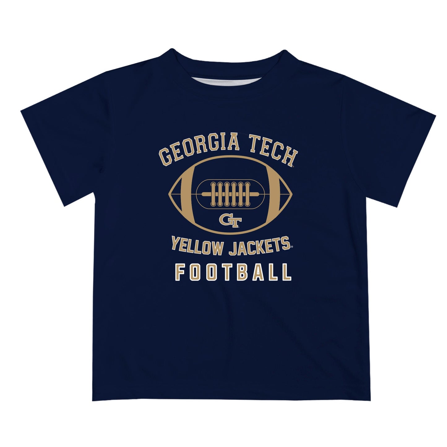 Georgia Tech Yellow Jackets Vive La Fete Football Blue Short Sleeve Tee Shirt - Vive La F̻te - Online Apparel Store