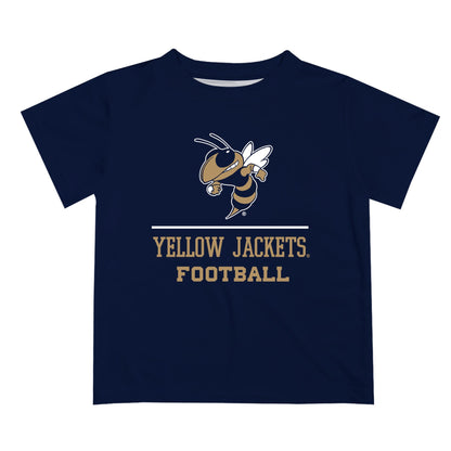 Georgia Tech Yellow Jackets Vive La Fete Football White Short Sleeve Tee Shirt - Vive La F̻te - Online Apparel Store