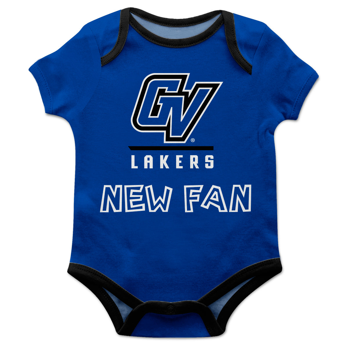 Grand Valley State Lakers Infant Game Day Blue Short Sleeve One Piece Jumpsuit New Fan Logo Bodysuit by Vive La Fete