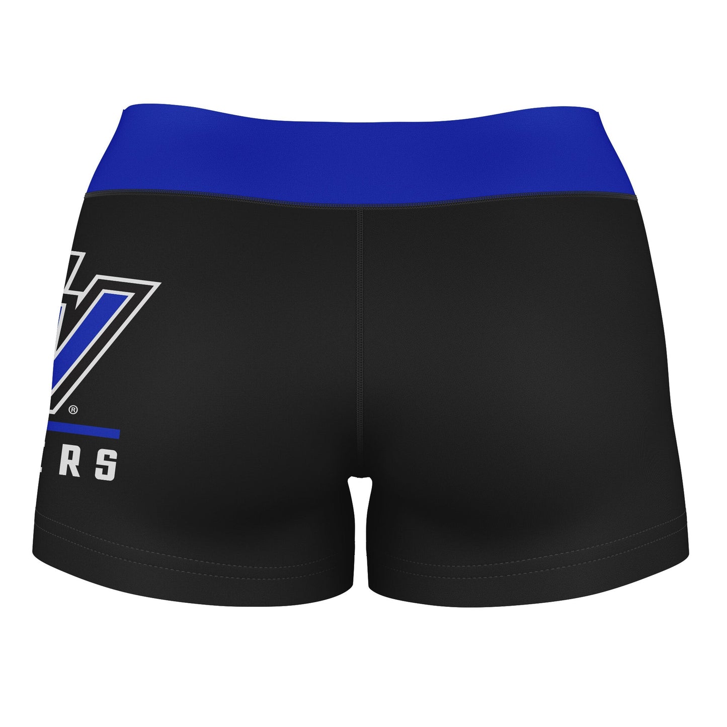 GVSU Lakers Vive La Fete Game Day Logo on Thigh and Waistband Black & Blue Women Yoga Booty Workout Shorts 3.75 Inseam" - Vive La F̻te - Online Apparel Store