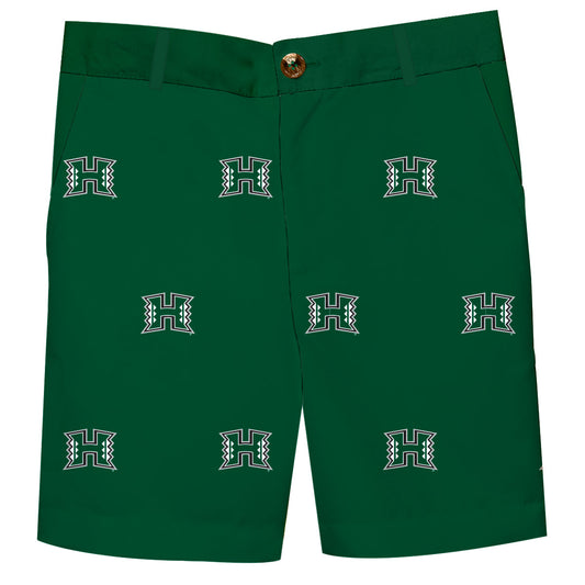 Hawaii Rainbow Warriors Green Structured Short