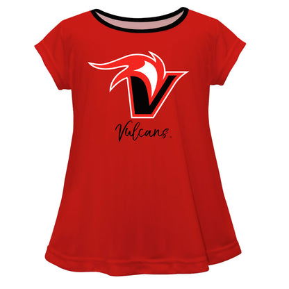UH Hilo Vulcans Red Short Sleeve Girls Laurie Top by Vive La Fete