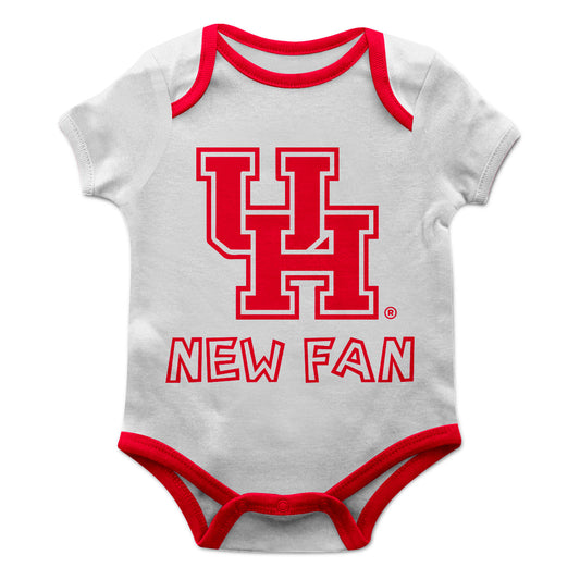 Houston Cougars Infant Game Day White Short Sleeve One Piece Jumpsuit by Vive La Fete