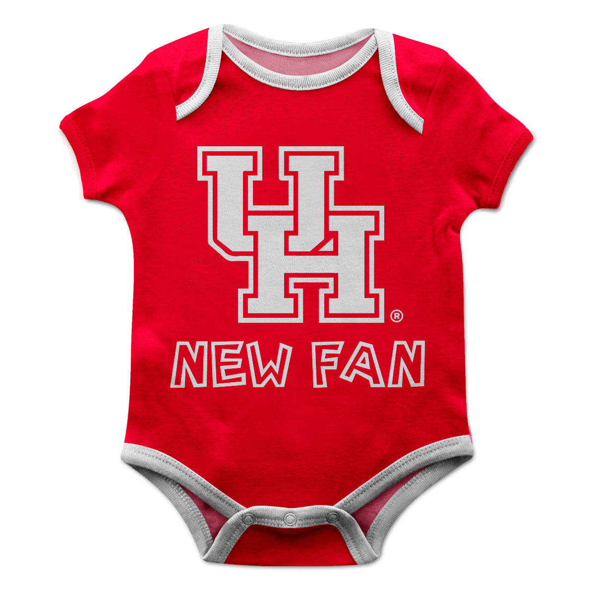 Houston Cougars Infant Game Day Red Short Sleeve One Piece Jumpsuit by Vive La Fete