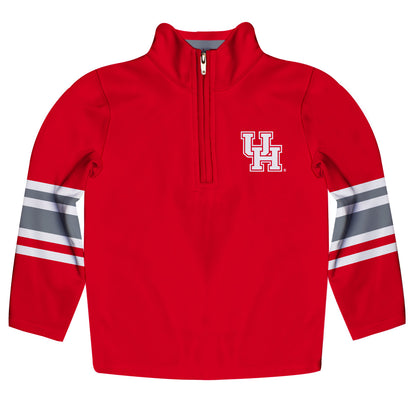 Houston Cougars Game Day White Quarter Zip Pullover for Infants Toddlers by Vive La Fete