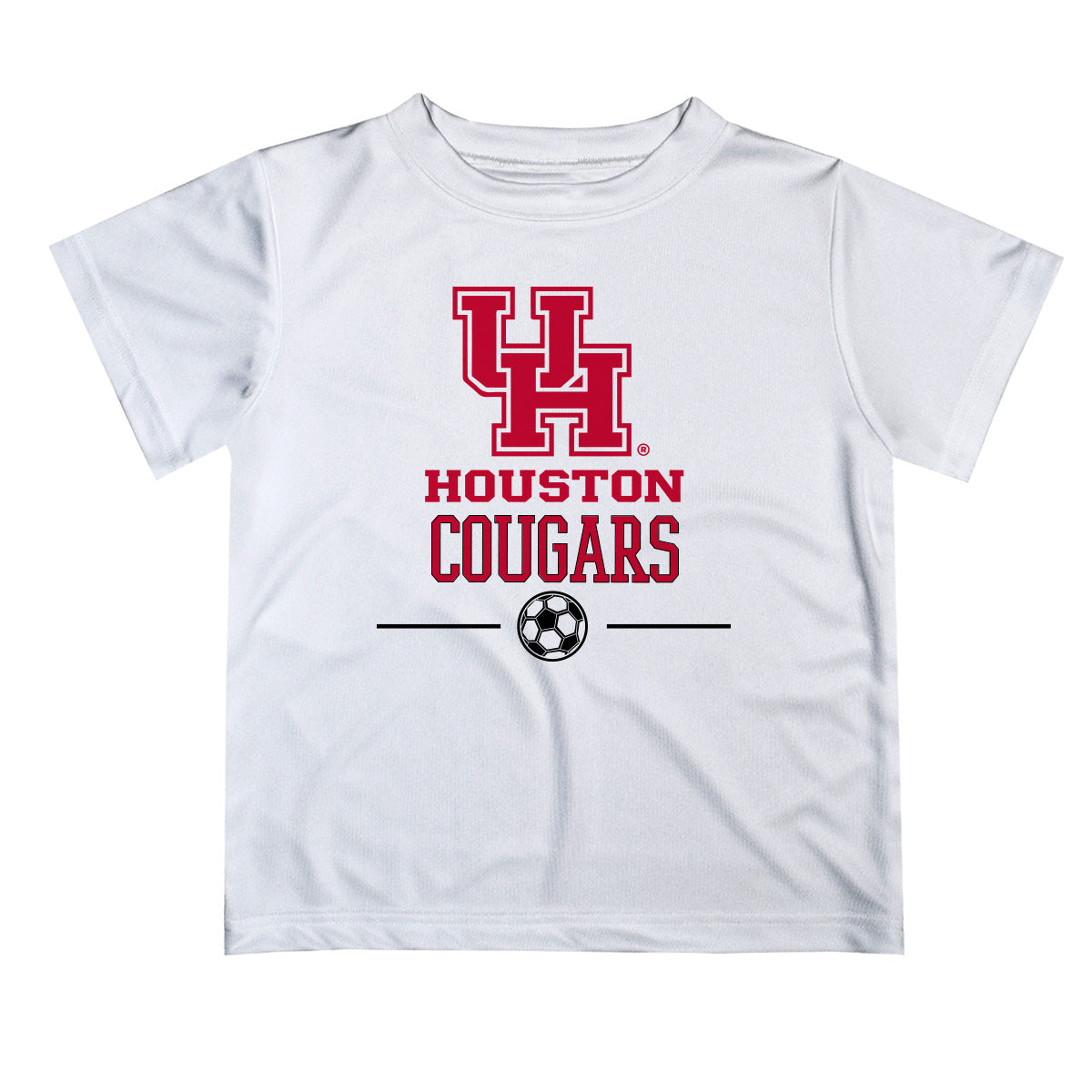 Houston Cougars Vive La Fete Soccer V1 White Short Sleeve Tee Shirt