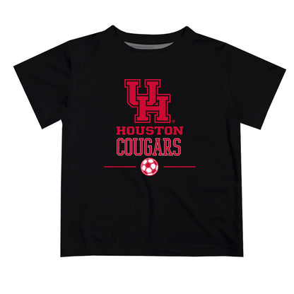 Houston Cougars Vive La Fete Soccer V1 Black Short Sleeve Tee Shirt