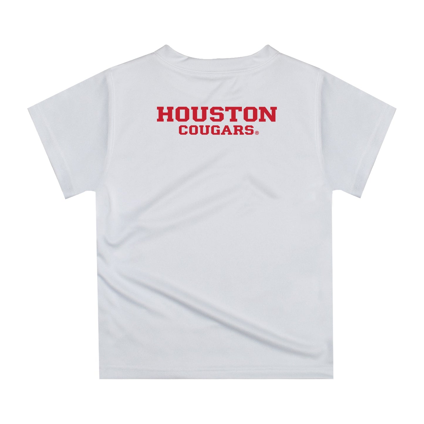 University of Houston Cougars Original Dripping Football Helmet Red T-Shirt by Vive La Fete