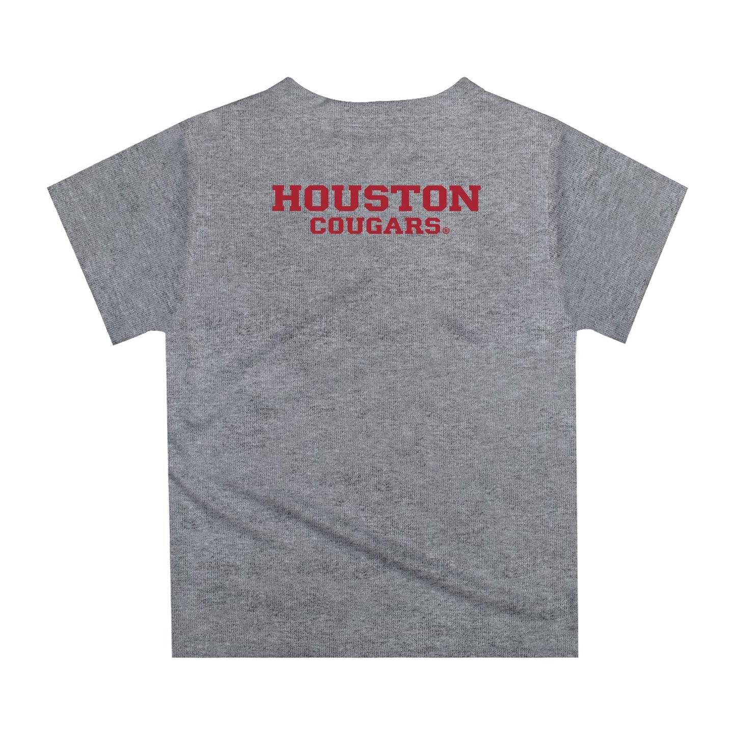 University of Houston Cougars Original Dripping Football Helmet Red T-Shirt by Vive La Fete