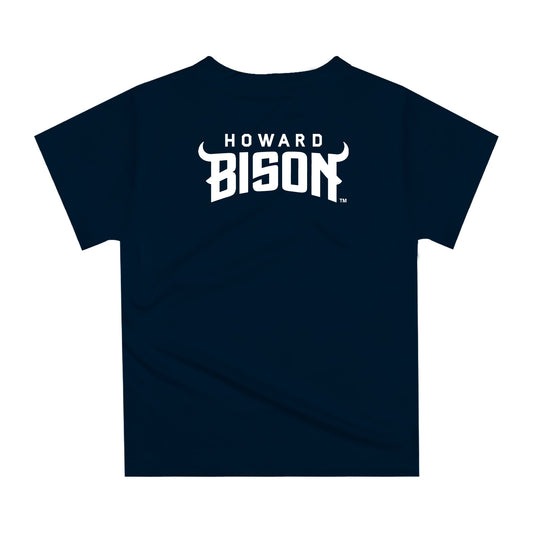 Mouseover Image, Howard University Bison Original Dripping Football Helmet Blue T-Shirt by Vive La Fete