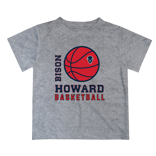 Howard University Bison Vive La Fete Basketball V1 Gray Short Sleeve Tee Shirt