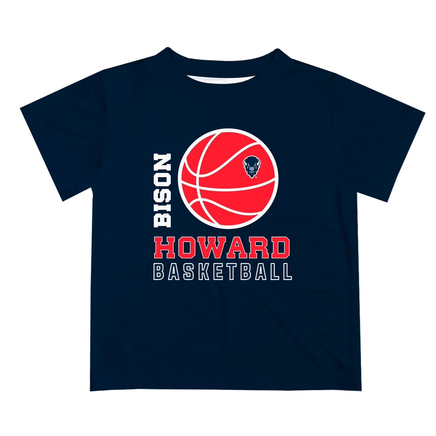 Howard University Bison Vive La Fete Basketball V1 Blue Short Sleeve Tee Shirt