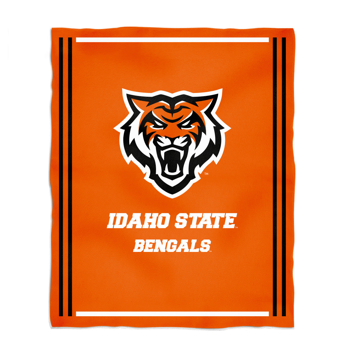 Idaho State University Bengals ISU Kids Game Day Orange Plush Soft Minky Blanket 36 x 48 Mascot