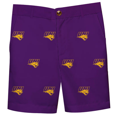 Northern Iowa Panthers Boys Game Day Purple Structured Shorts