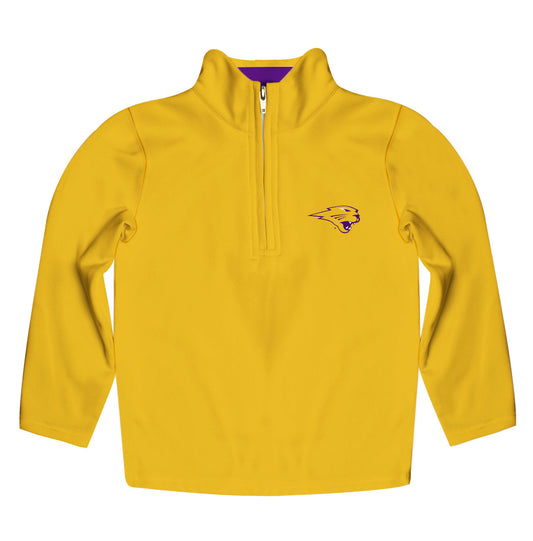 Northern Iowa Panthers  Game Day Solid Gold Quarter Zip Pullover for Infants Toddlers by Vive La Fete