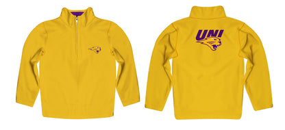 Northern Iowa Panthers  Game Day Solid Gold Quarter Zip Pullover for Infants Toddlers by Vive La Fete