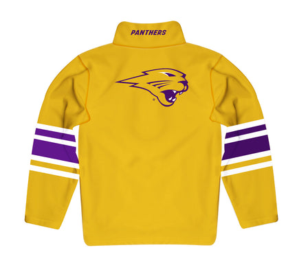 Northern Iowa Panthers Game Day Gold Quarter Zip Pullover for Infants Toddlers by Vive La Fete