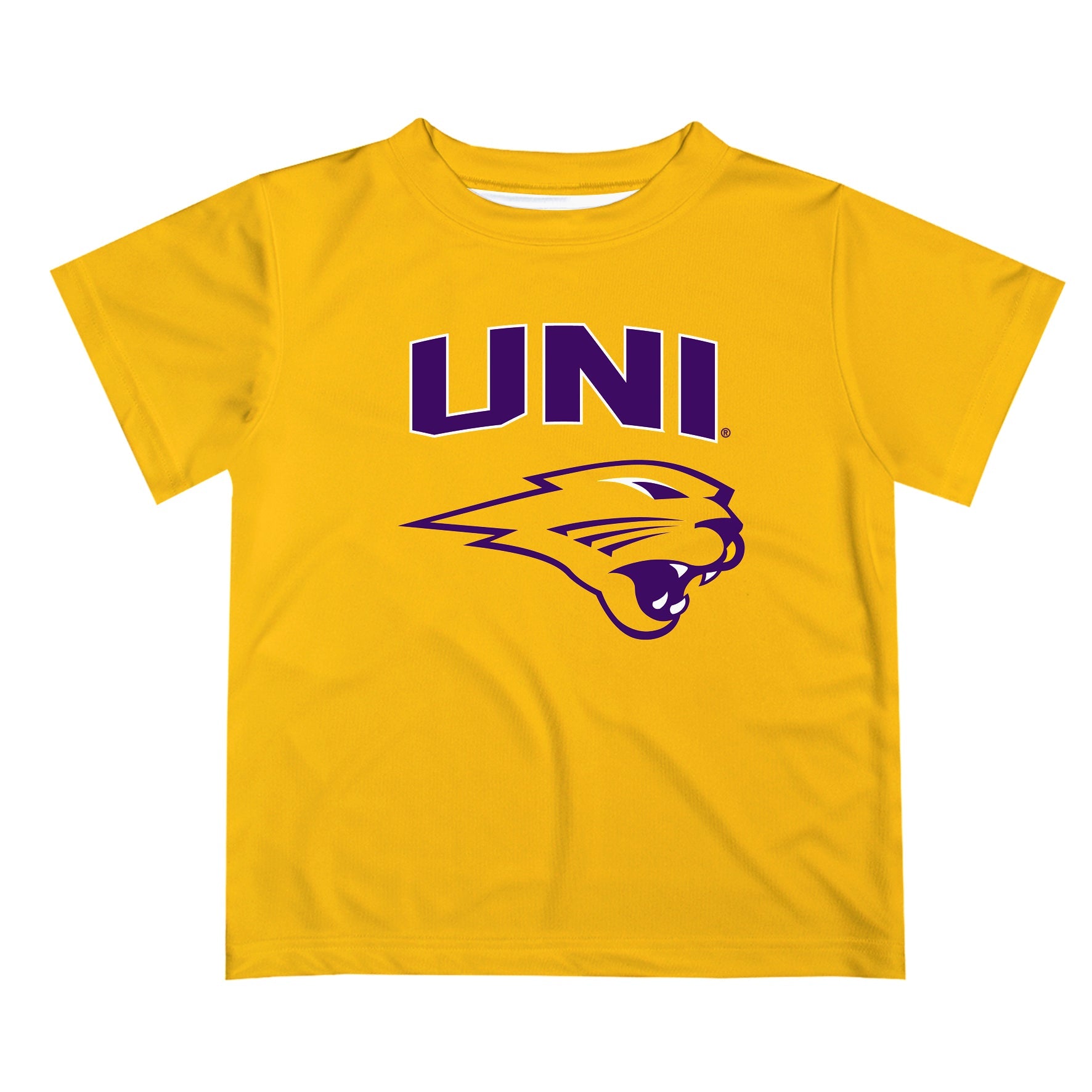 Northern Iowa Panthers Vive La Fete Boys Game Day V2 Gold Short Sleeve Tee Shirt