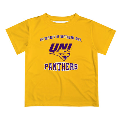 Northern Iowa Panthers Vive La Fete Boys Game Day V3 Gold Short Sleeve Tee Shirt