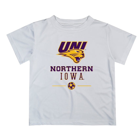 Northern Iowa Panthers Vive La Fete Soccer V1 White Short Sleeve Tee Shirt