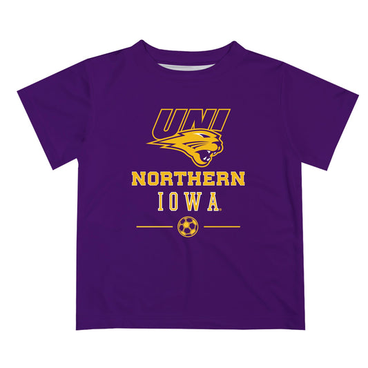 Northern Iowa Panthers Vive La Fete Soccer V1 Purple Short Sleeve Tee Shirt