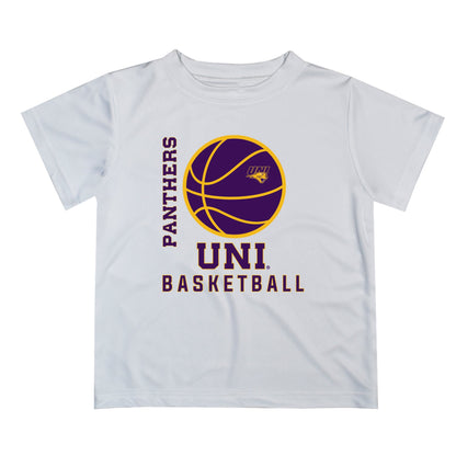 Northern Iowa Panthers Vive La Fete Basketball V1 White Short Sleeve Tee Shirt