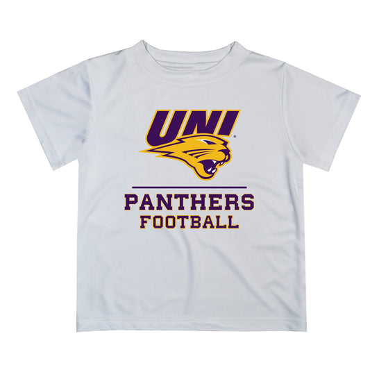 Northern Iowa Panthers Vive La Fete Football V1 White Short Sleeve Tee Shirt