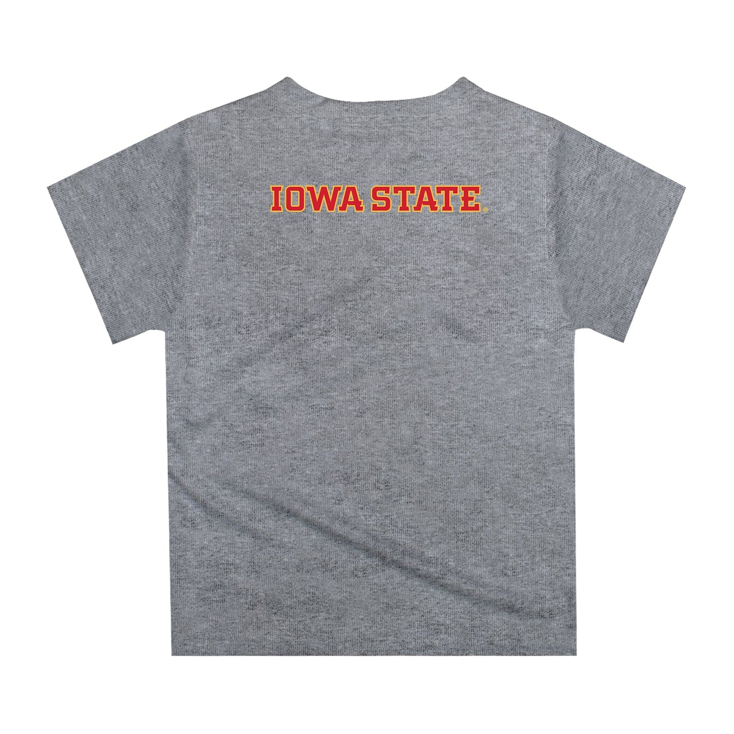 Iowa State Cyclones ISU Original Dripping Football Helmet Heather Gray T-Shirt by Vive La Fete
