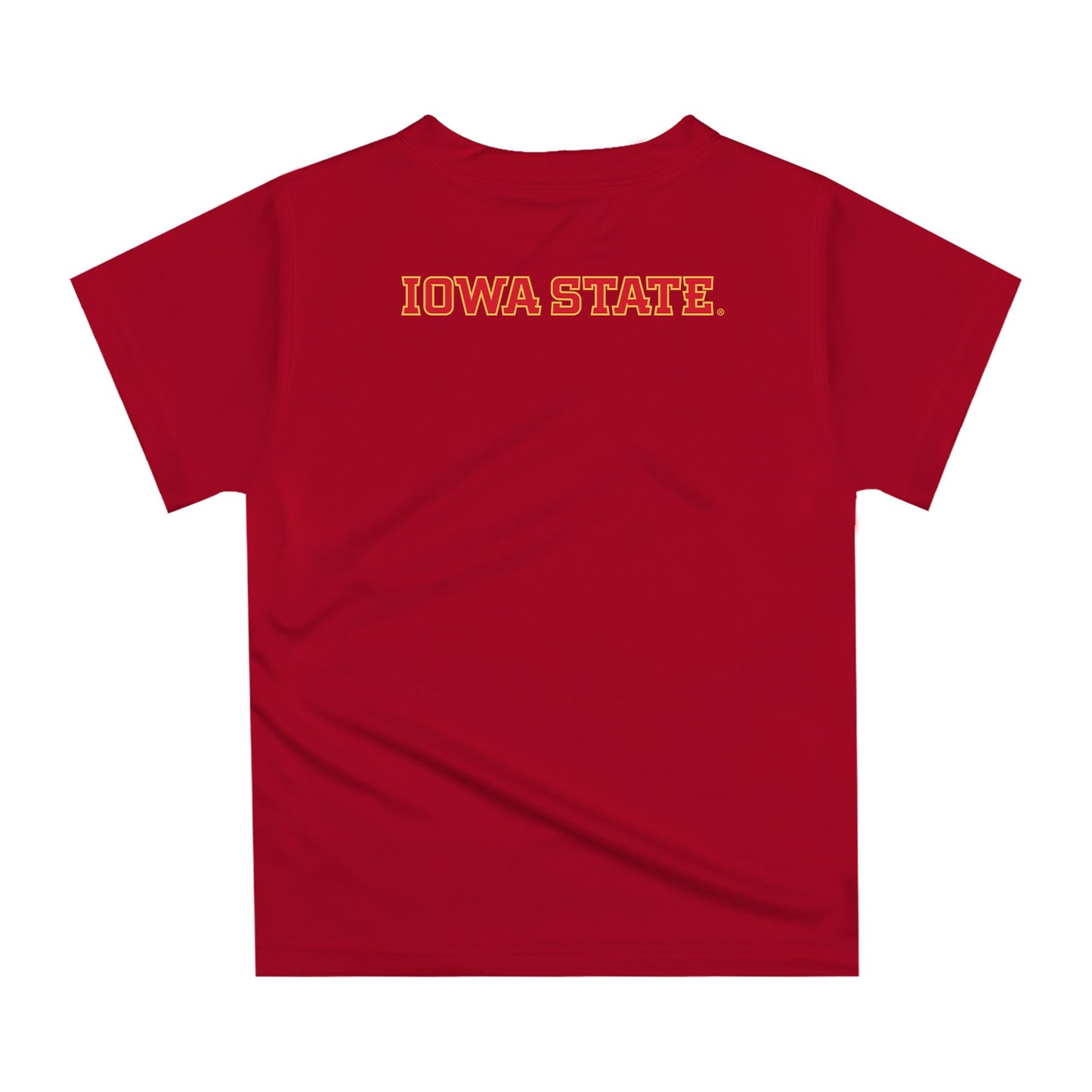 Iowa State Cyclones ISU Original Dripping Football Helmet Red T-Shirt by Vive La Fete