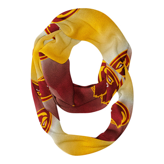 Iowa State Cyclones ISU Vive La Fete All Over Logo Game Day Collegiate Women Ultra Soft Knit Infinity Scarf