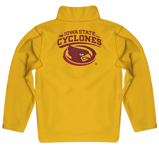 Mouseover Image, Iowa State Cyclones ISU Game Day Solid Gold Quarter Zip Pullover for Infants Toddlers by Vive La Fete
