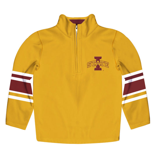 Iowa State Cyclones ISU Game Day Gold Quarter Zip Pullover for Infants Toddlers by Vive La Fete