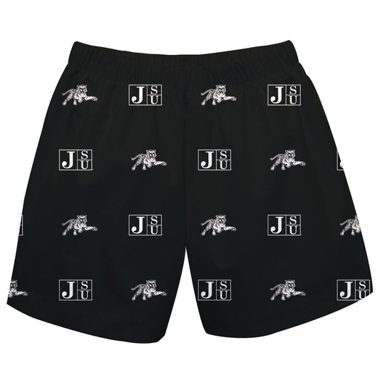 Jackson State University Tigers Boys Game Day Elastic Waist Classic Play Black Pull On Shorts