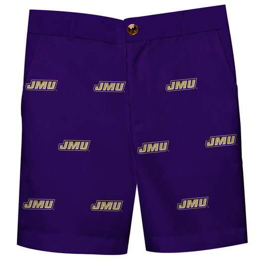 JMU Dukes Boys Game Day Purple Structured Shorts