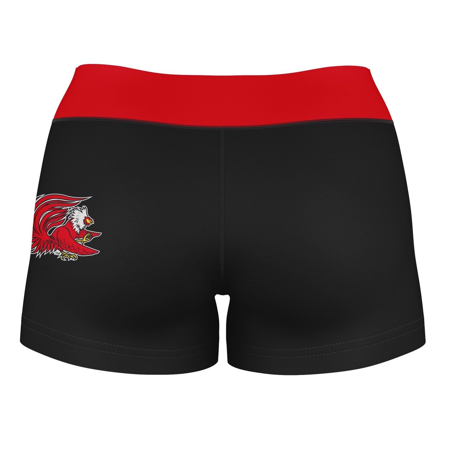 JSU Gamecocks Vive La Fete Game Day Logo on Thigh and Waistband Black & Red Women Yoga Booty Workout Shorts 3.75 Inseam" - Vive La F̻te - Online Apparel Store