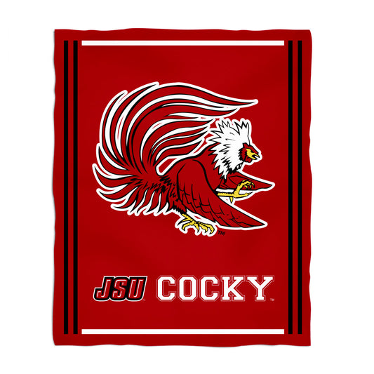 Jacksonville State Gamecocks Kids Game Day Red Plush Soft Minky Blanket 36 x 48 Mascot