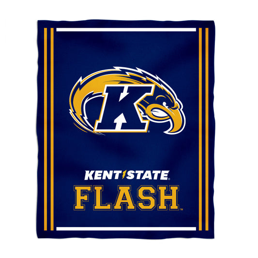 Kent State Golden Flashes Kids Game Day Blue Plush Soft Minky Blanket 36 x 48 Mascot