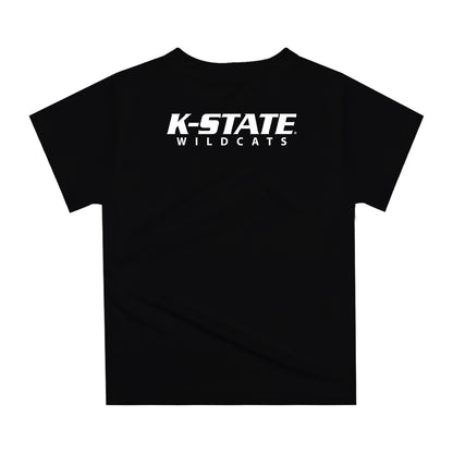 Kansas State University Wildcats K-State Original Dripping Football Helmet Black T-Shirt by Vive La Fete