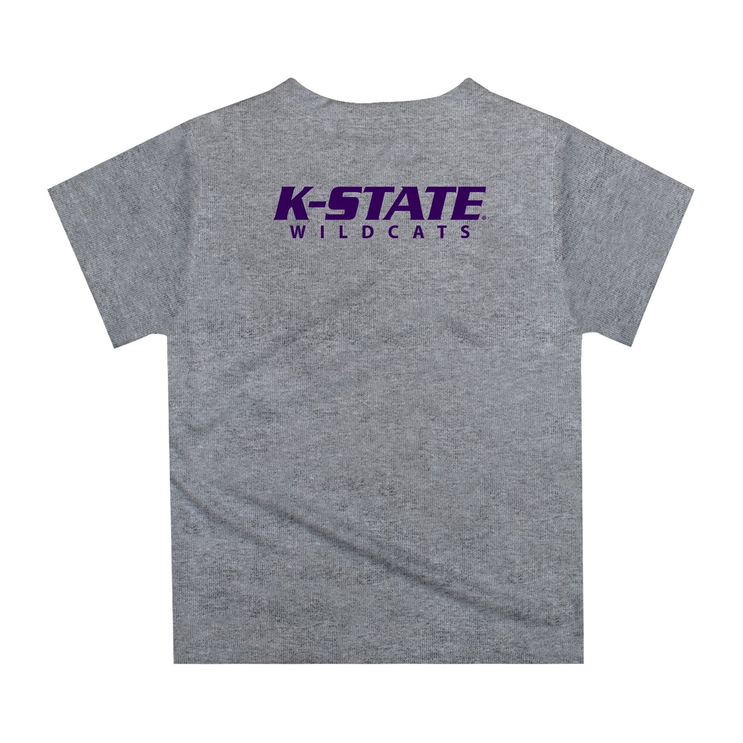 Kansas State University Wildcats K-State Original Dripping Football Helmet Heather Gray T-Shirt by Vive La Fete