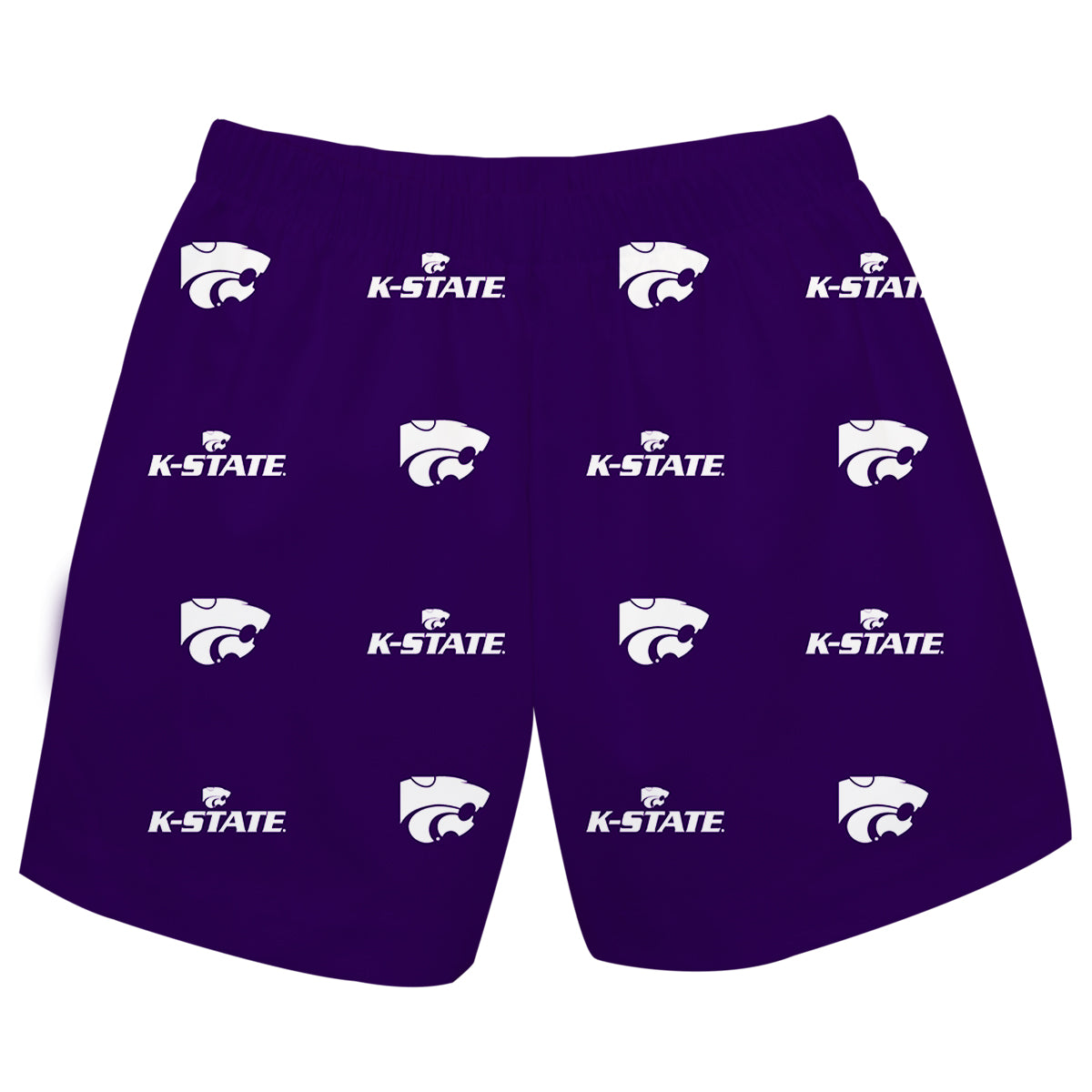 Kansas State Wildcats KSU K-State Boys Game Day Elastic Waist Classic Play Purple Pull On Shorts