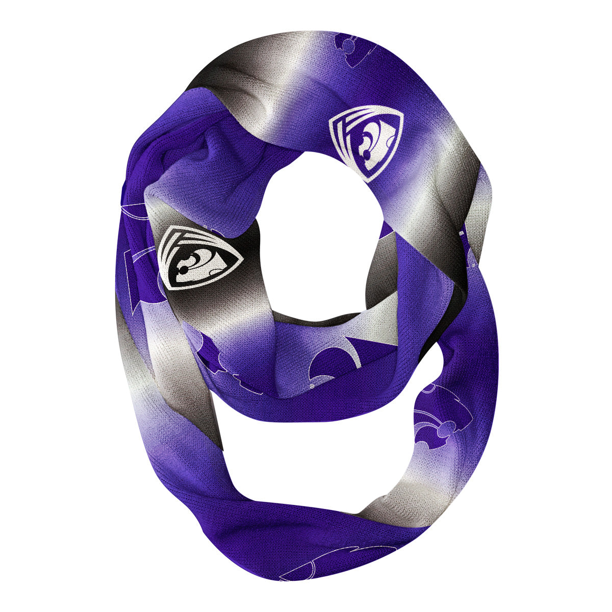 Kansas State Wildcats KSU Vive La Fete All Over Logo Game Day Collegiate Women Ultra Soft Knit Infinity Scarf