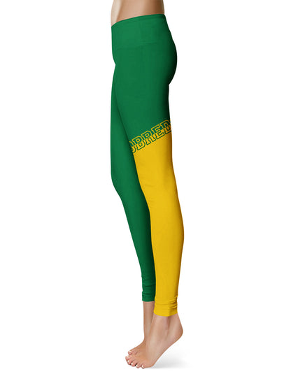 Kentucky State Thorobreads KYSU Vive La Fete Game Day Collegiate Leg Color Block Women Green Gold Yoga Leggings