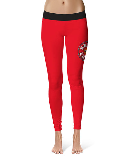 Louisiana At Lafayette Raginå« Cajuns Black Waist Red Leggings