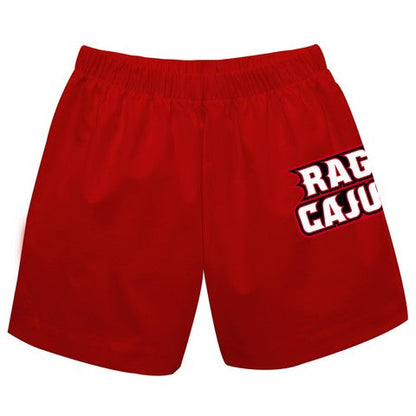Louisiana At Lafayette Boys Solid Red Pull On Shorts