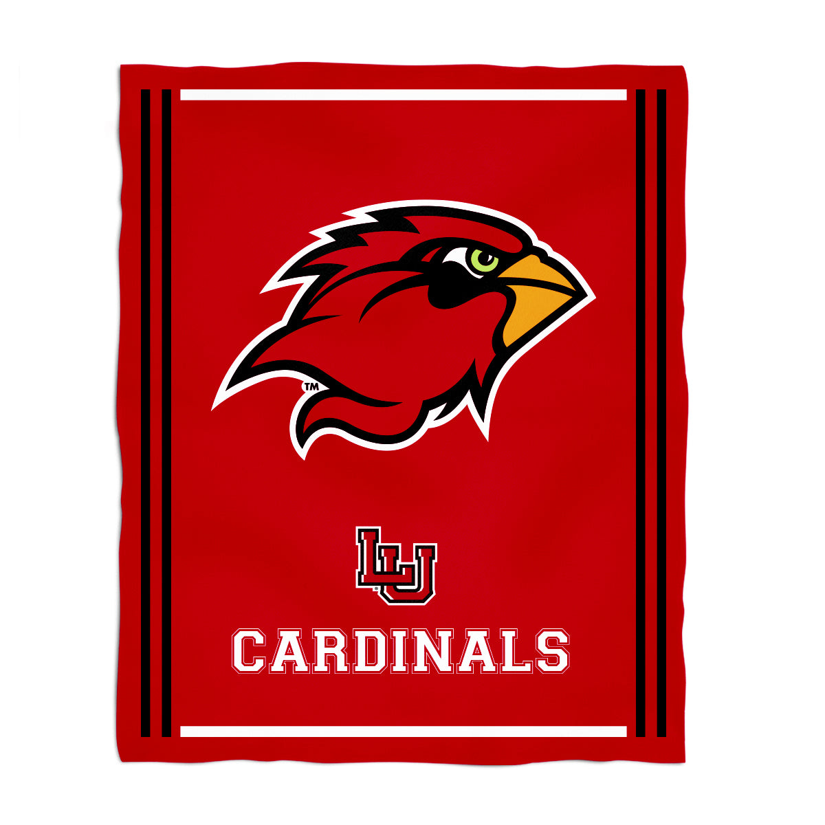 Lamar Cardinals Kids Game Day Red Plush Soft Minky Blanket 36 x 48 Mascot