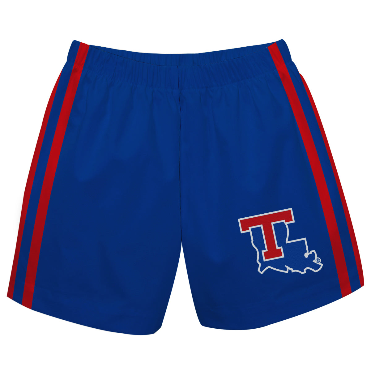 Louisiana Tech Bulldogs Boys Blue Shorts With Red Side Stripes