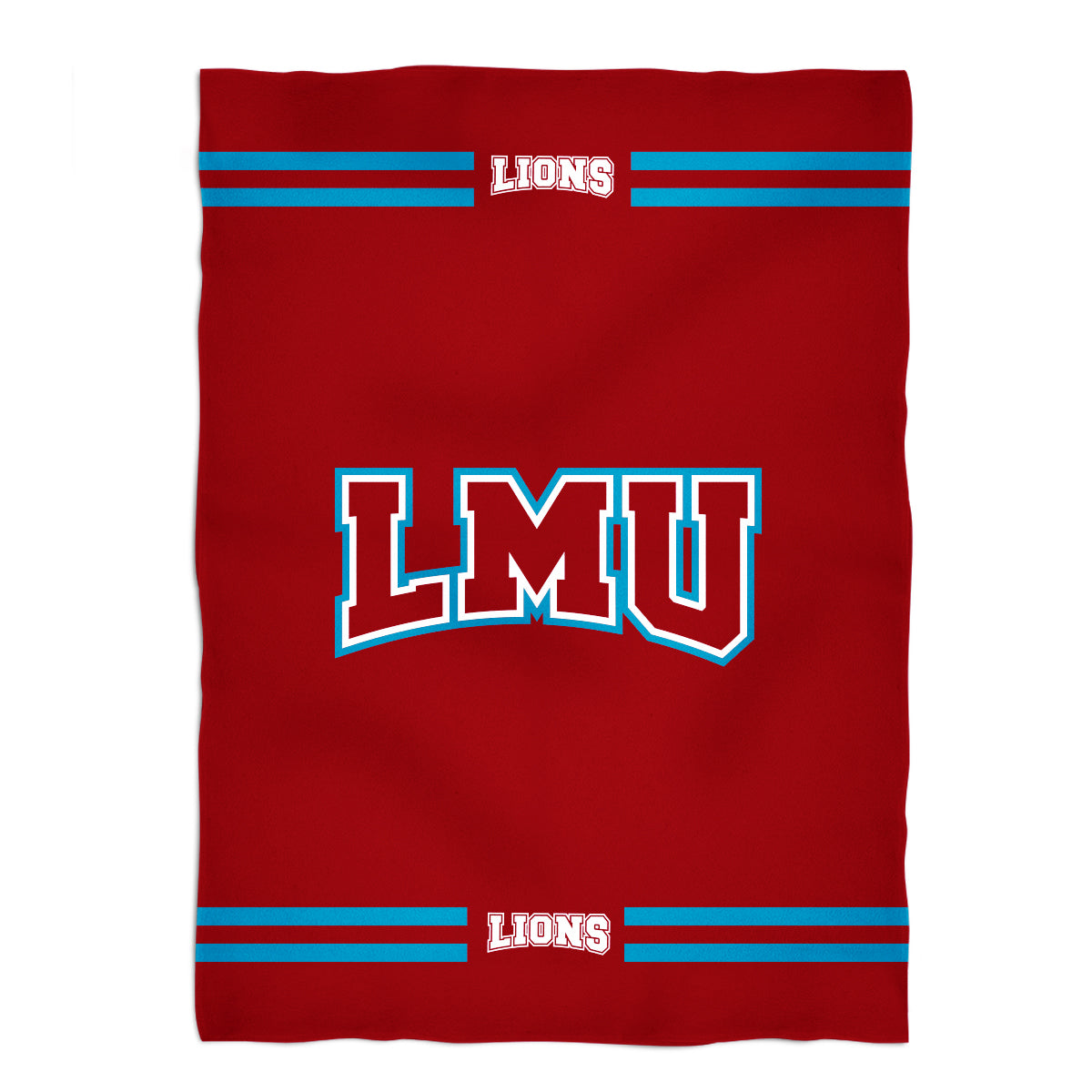 Loyola Marymount Lions Game Day Soft Premium Fleece Red Throw Blanket 40 x 58 Logo and Stripes